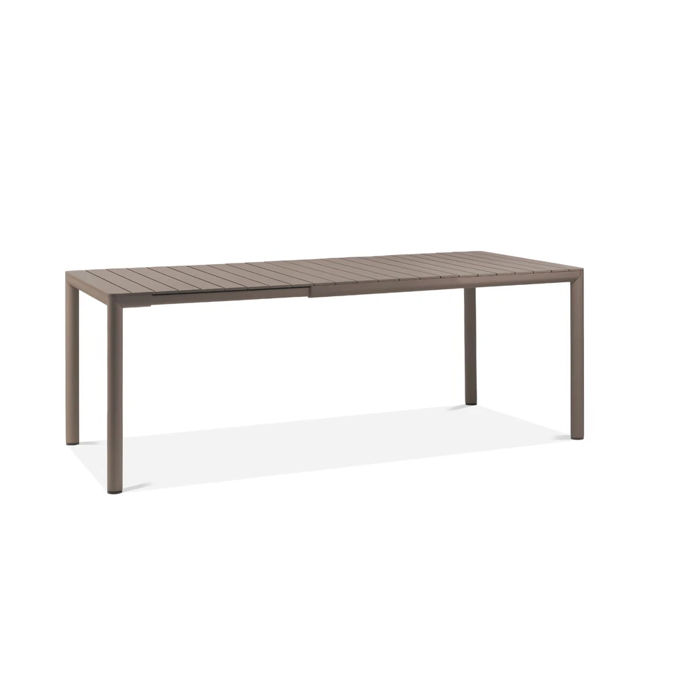 Lauko baldų komplektas TIBERINA/TEVERE 6+1, stalas 147–211 cm, Tortora