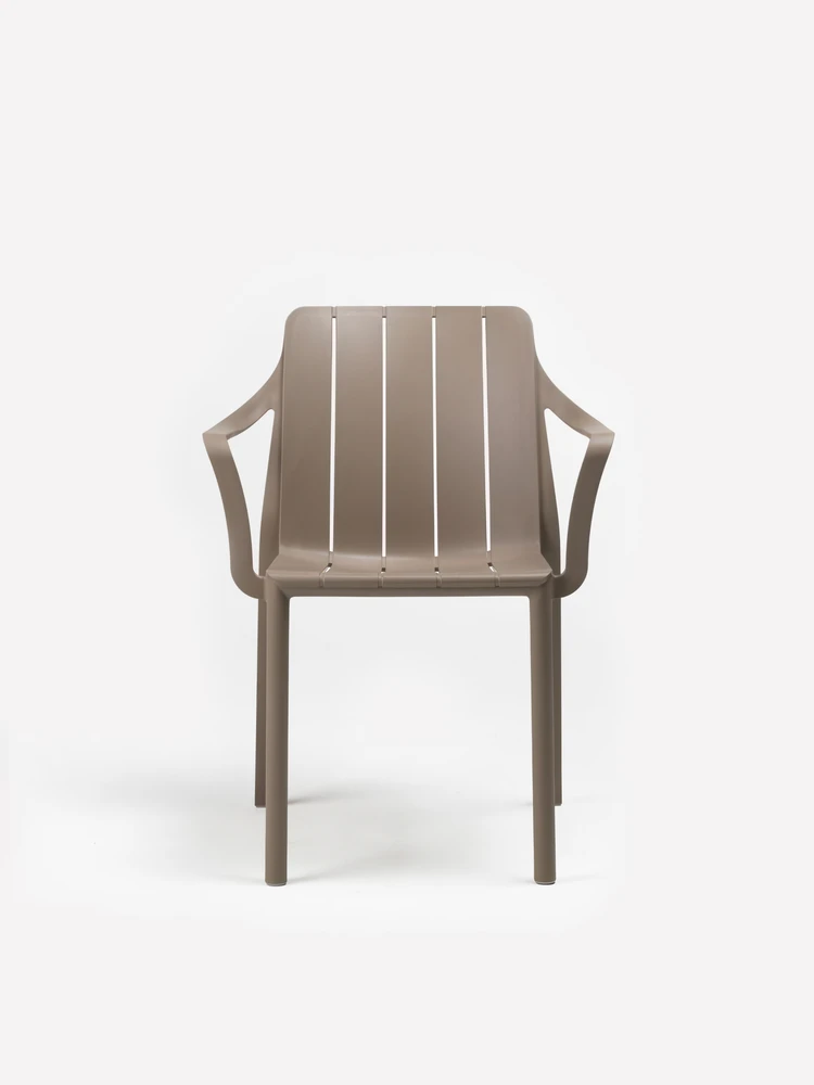Lauko baldų komplektas TIBERINA/TEVERE 6+1, stalas 147–211 cm, Tortora