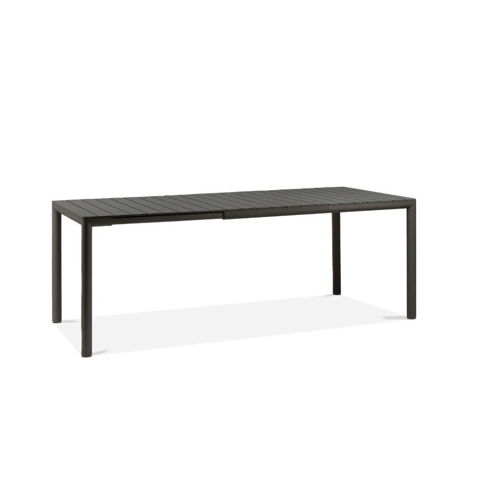 Lauko baldų komplektas TIBERINA/TEVERE 8+1, stalas 147–211 cm, Anthracite