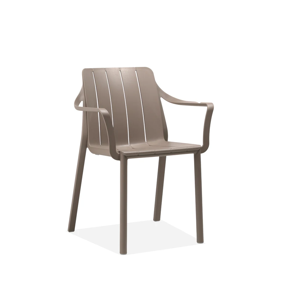 Lauko baldų komplektas TIBERINA/TEVERE 8+1, stalas 147–211 cm, Tortora