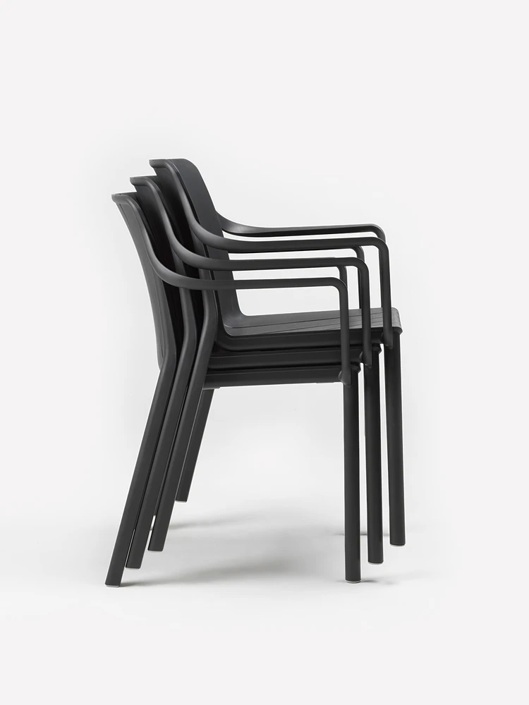 Lauko baldų komplektas TIBERINA/TEVERE 8+1, stalas 211-275 cm, Anthracite