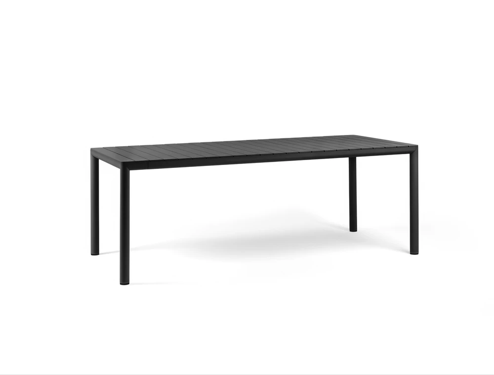 Lauko baldų komplektas TIBERINA/TEVERE 8+1, stalas 211-275 cm, Anthracite
