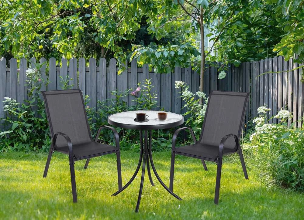 Lauko baldų komplektas Trapani 60 cm, 2+1, Juodas