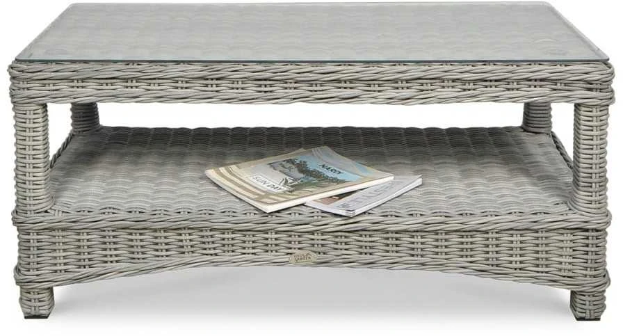 Lauko baldų komplektas TRIVENTO 2 + su pufais, Stone Pilkas
