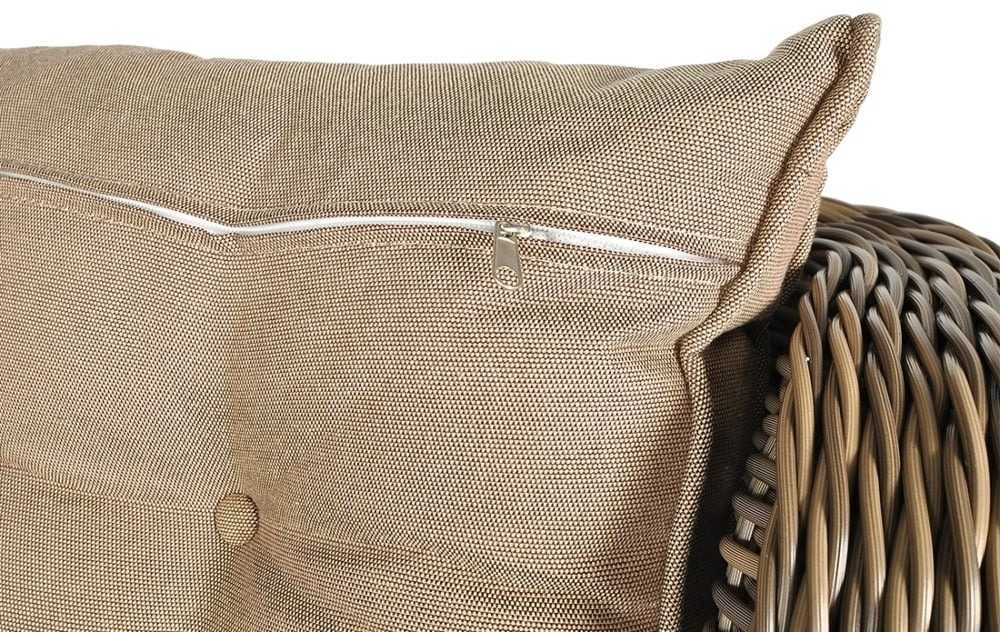 Lauko baldų komplektas TRIVENTO 3 + su pufais, Brown