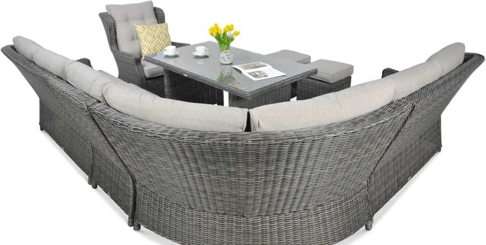 Lauko baldų komplektas TRIVENTO DINING, Dark Pilkas
