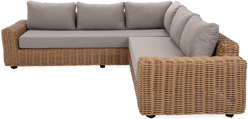 Lauko baldų komplektas Umbria Corner, rusvai gelsvas / Taupe Melange
