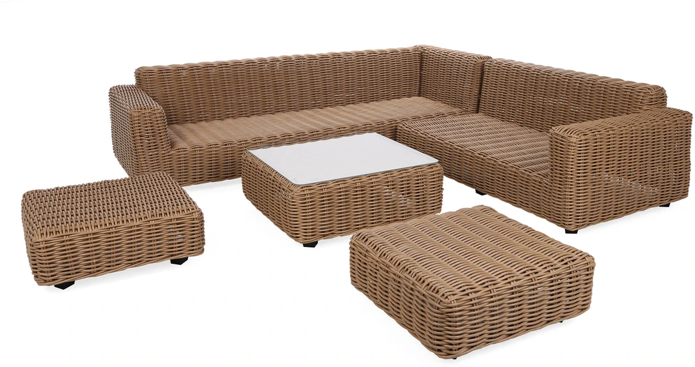 Lauko baldų komplektas Umbria Corner, rusvai gelsvas / Taupe Melange