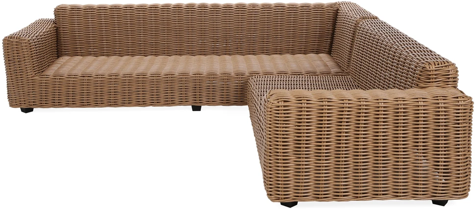 Lauko baldų komplektas Umbria Corner, rusvai gelsvas / Taupe Melange