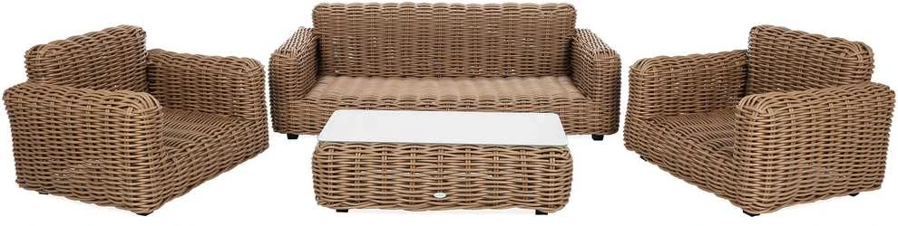Lauko baldų komplektas Umbria, rusvai gelsvas / Taupe Melange