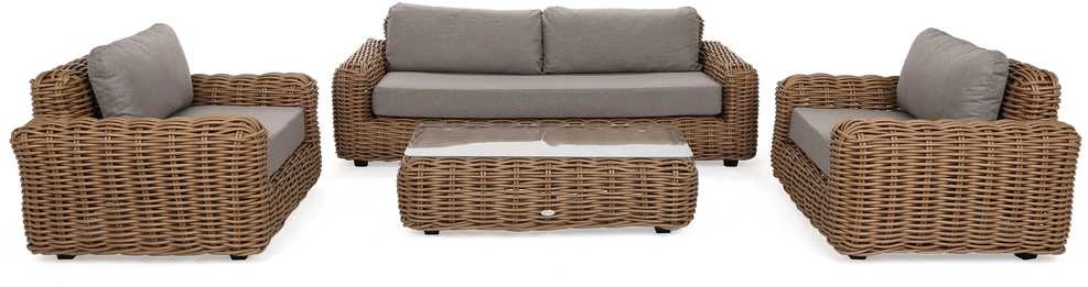 Lauko baldų komplektas Umbria, rusvai gelsvas / Taupe Melange