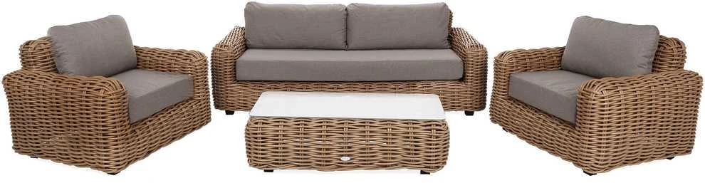 Lauko baldų komplektas Umbria, rusvai gelsvas / Taupe Melange