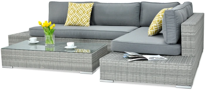 Lauko baldų komplektas VERONA BASIC, Stone Pilkas