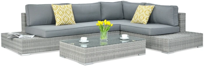 Lauko baldų komplektas VERONA BASIC, Stone Pilkas
