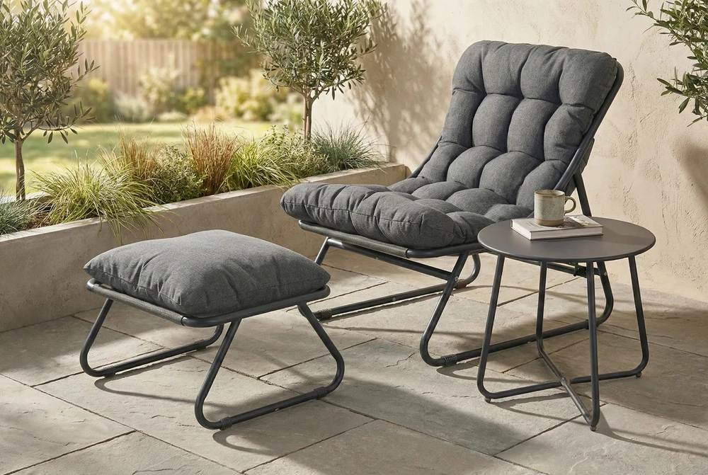 Lauko baldų komplektas VISTA RELAX PLUS, Dark Pilkas