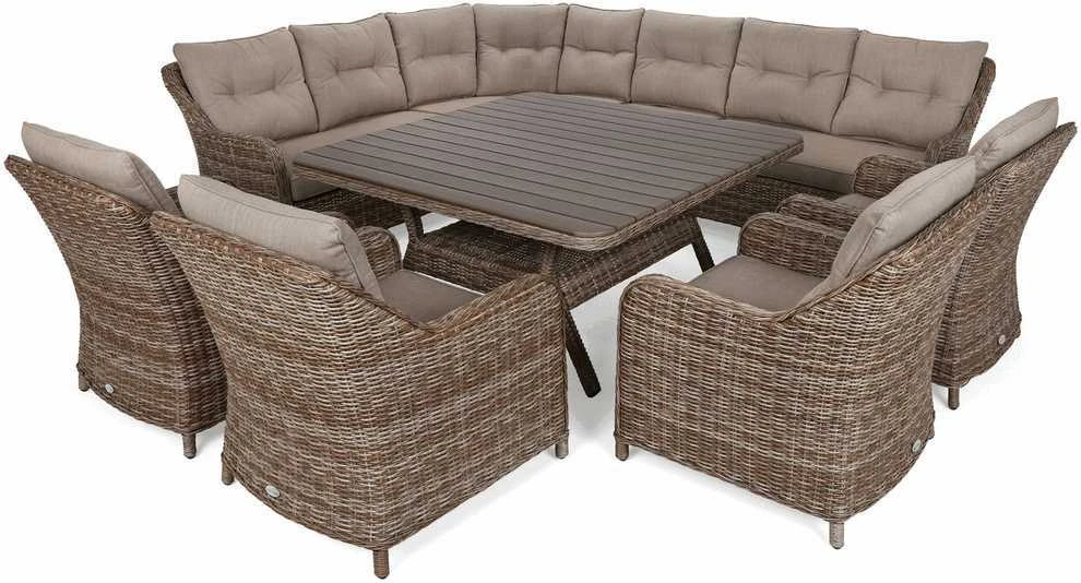 Lauko baldų komplektas Windsor Corner, Ginger / Brown Melange