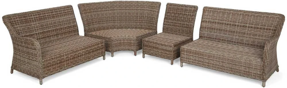 Lauko baldų komplektas Windsor Corner, Ginger / Brown Melange