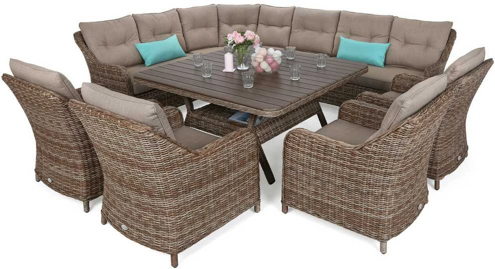 Lauko baldų komplektas Windsor Corner, Ginger / Brown Melange