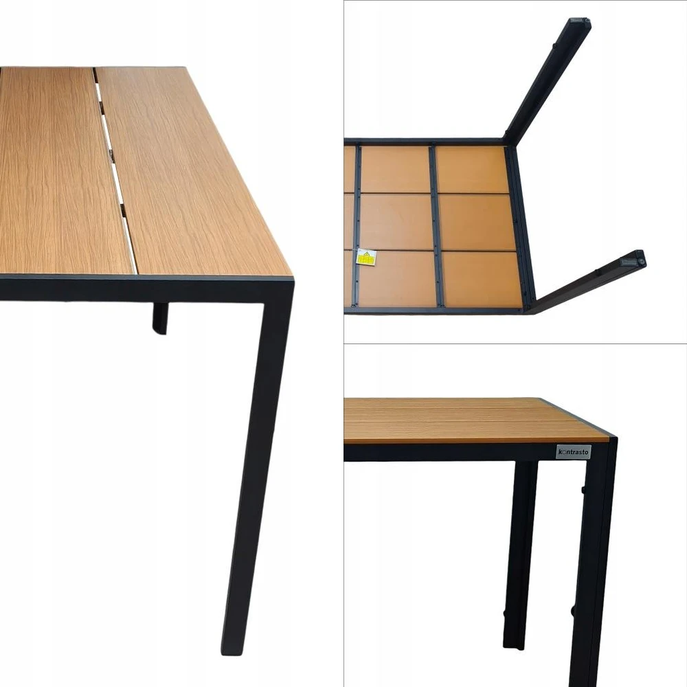 Lauko stalas Alleny Pro, 130x70 cm, rudas