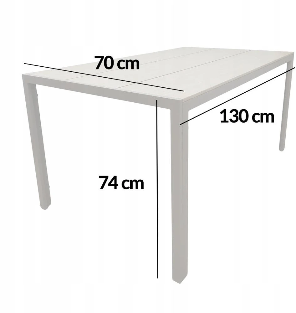 Lauko stalas Alleny Pro, 130x70 cm, taupe