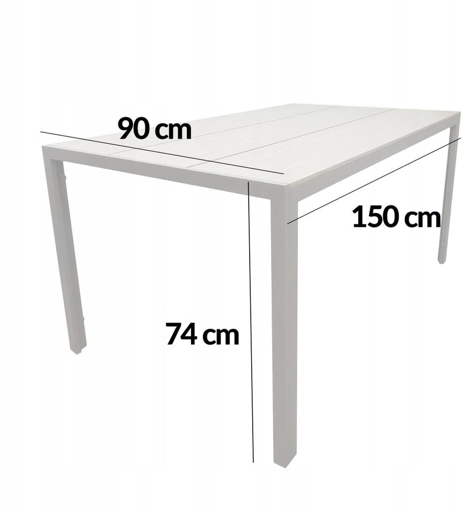 Lauko stalas Alleny Pro, 150x90 cm, taupe