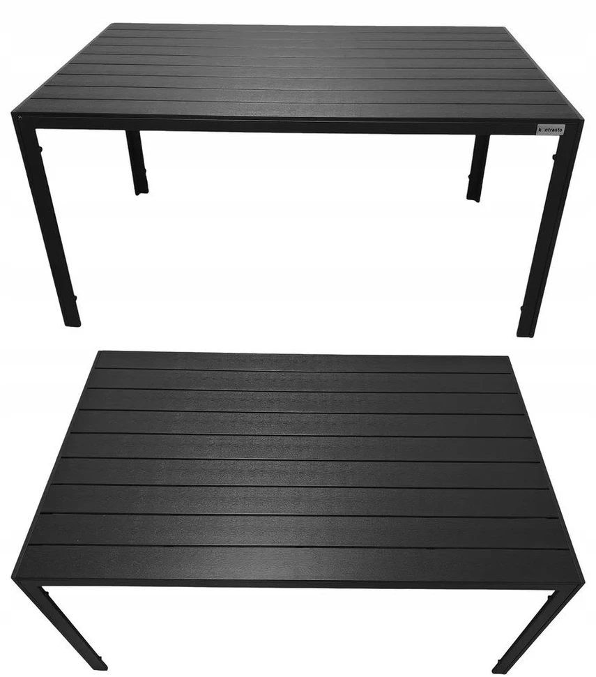 Lauko stalas Alleny-ST, 150x90x74 cm, juodas