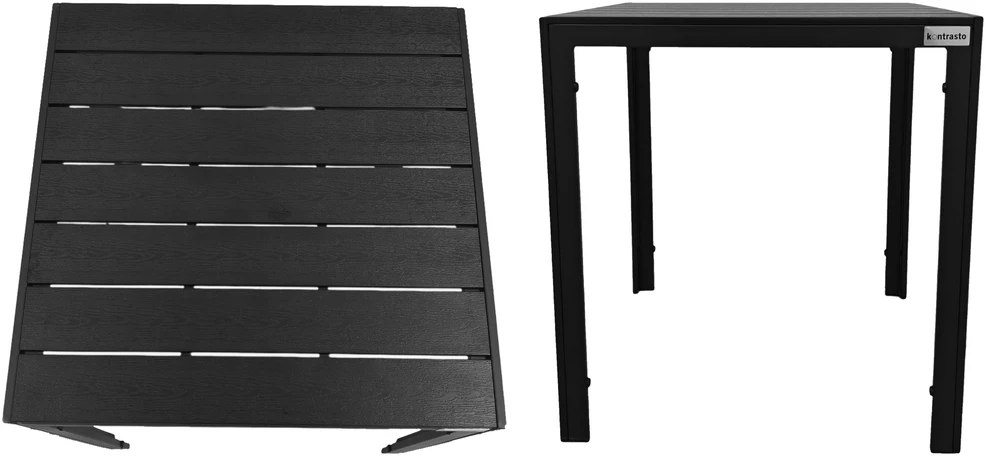 Lauko stalas Alleny-ST, 70x70 cm, juodas