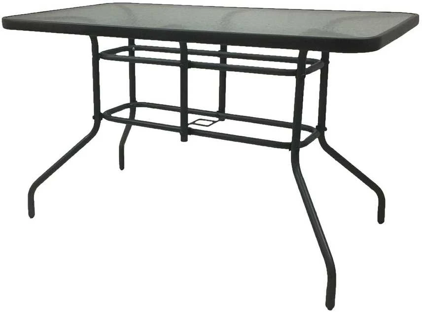 Lauko stalas Bergama, 140x80x70 cm, juodas
