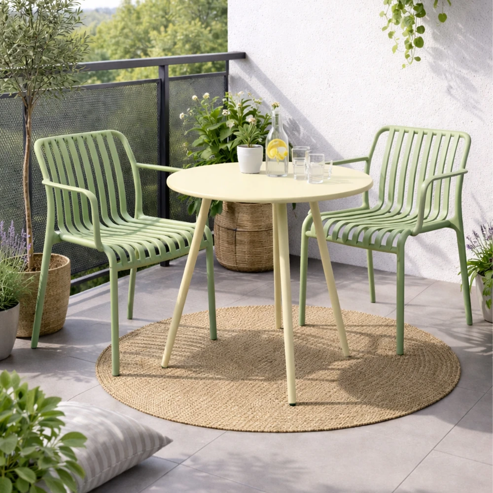 Lauko stalas Domos, 80x72 cm, creme
