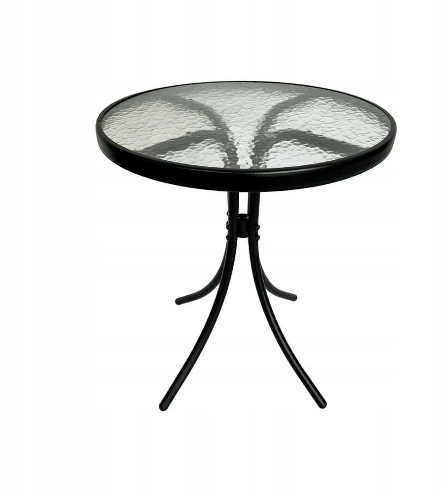 Lauko stalas Trapani, ø60x70 cm, juodas