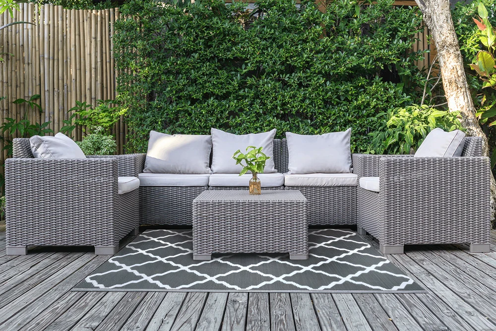 Lauko terasos kilimas Middle Gray, 180x270 cm