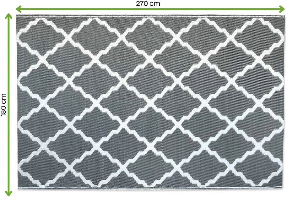 Lauko terasos kilimas Middle Gray, 180x270 cm