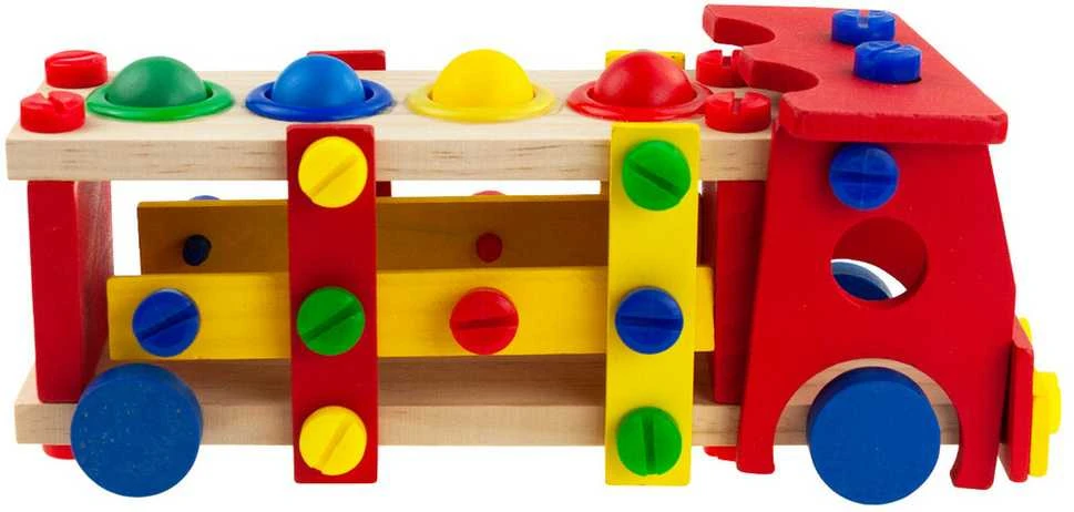 Lavinamasis medinis vilkikas su plaktuku ir atsuktuvu