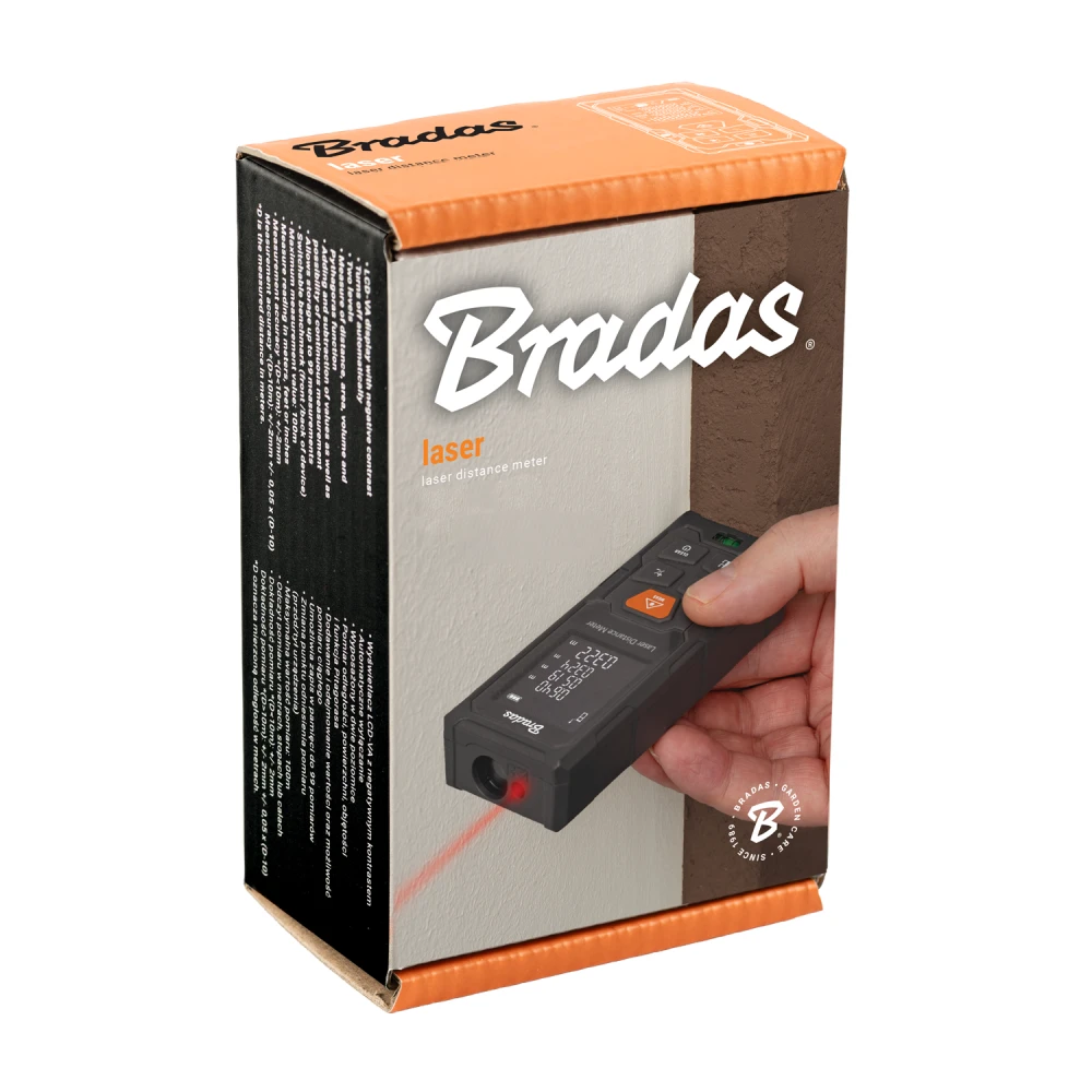 Lazerinis atstumo matuoklis Bradas, 100 m