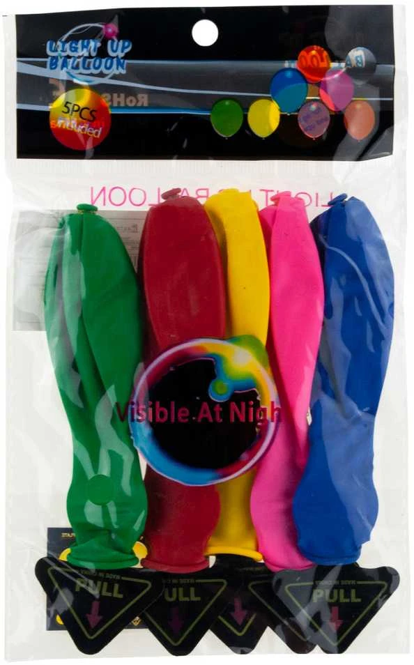 LED balionų rinkinys, 5 vnt.