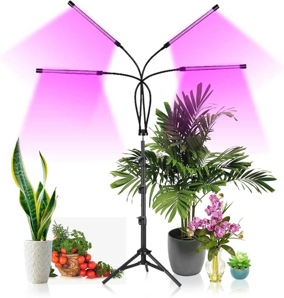LED lempa augalų augimui su stovu