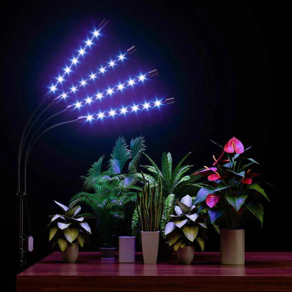 LED lempa augalų augimui su stovu