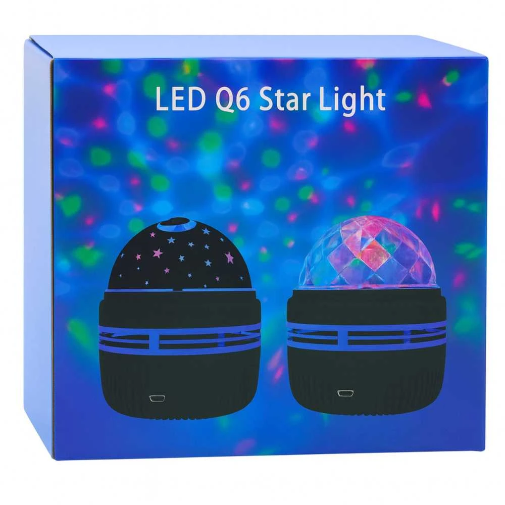 LED šviestuvas-projektorius su pultu 360°