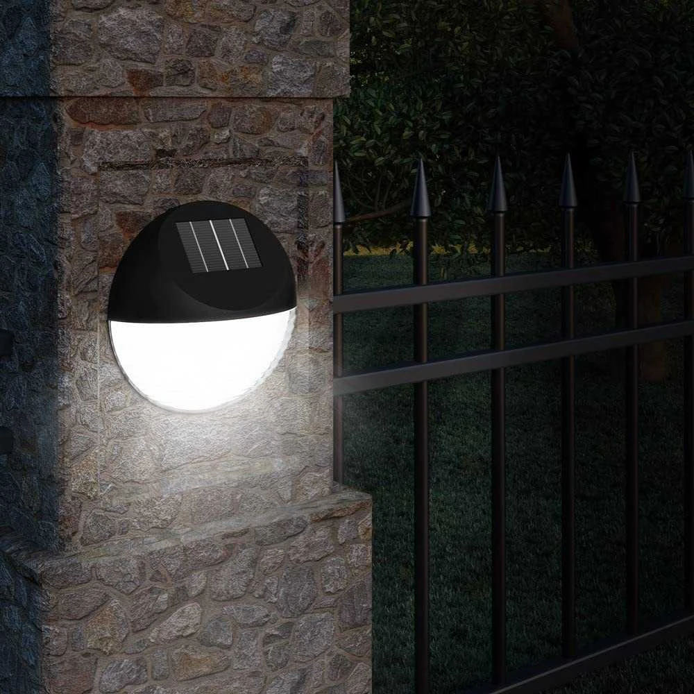 LED šviestuvas su saulės baterija, 2 LED