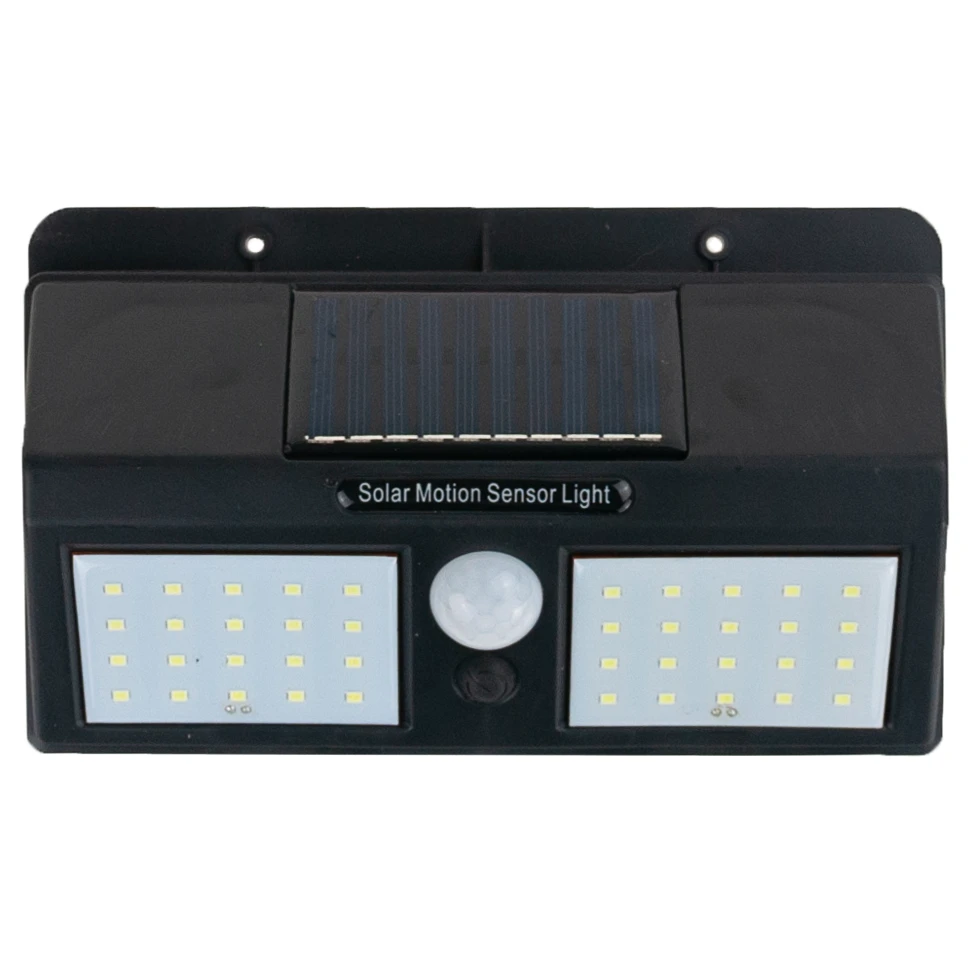 LED šviestuvas su saulės baterija ir judesio davikliu, 40 LED