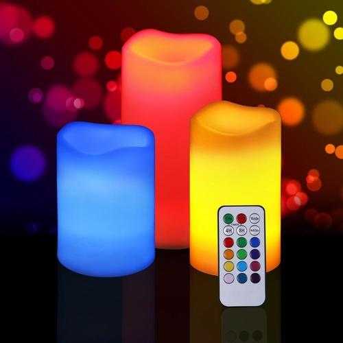 LED žvakių rinkinys, 3 vnt.