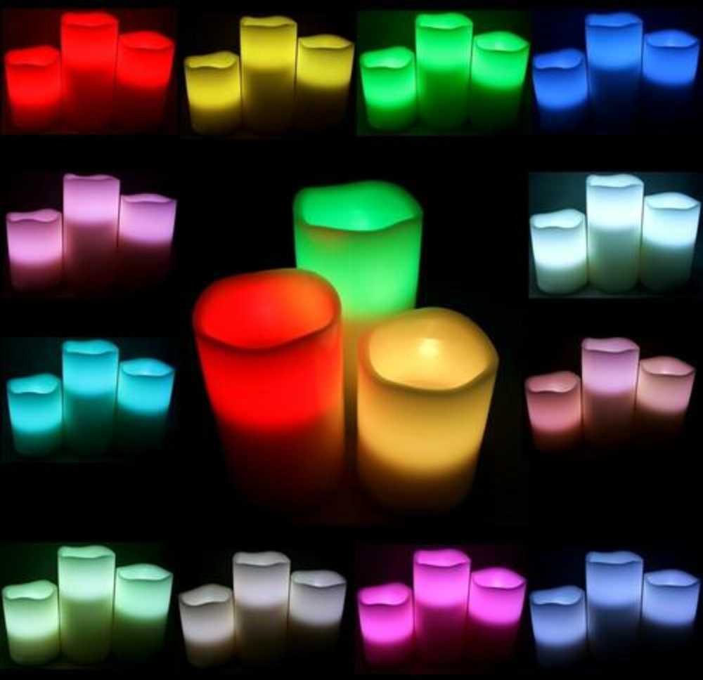 LED žvakių rinkinys, 3 vnt.