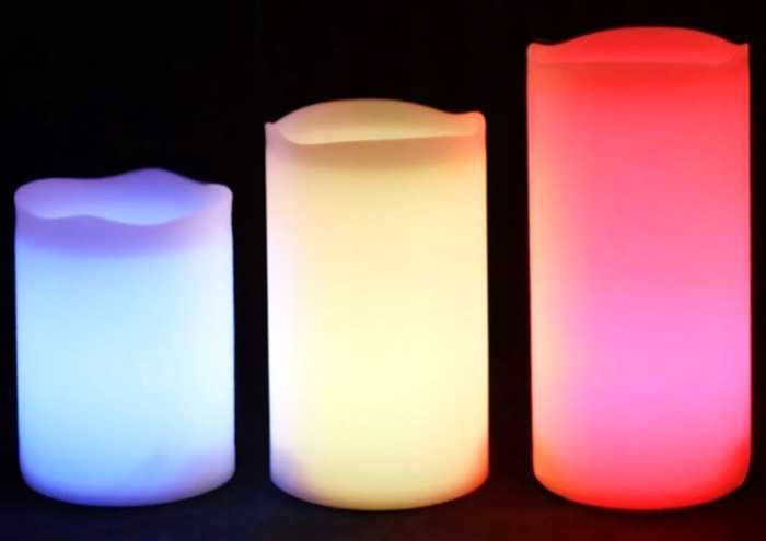 LED žvakių rinkinys, 3 vnt.