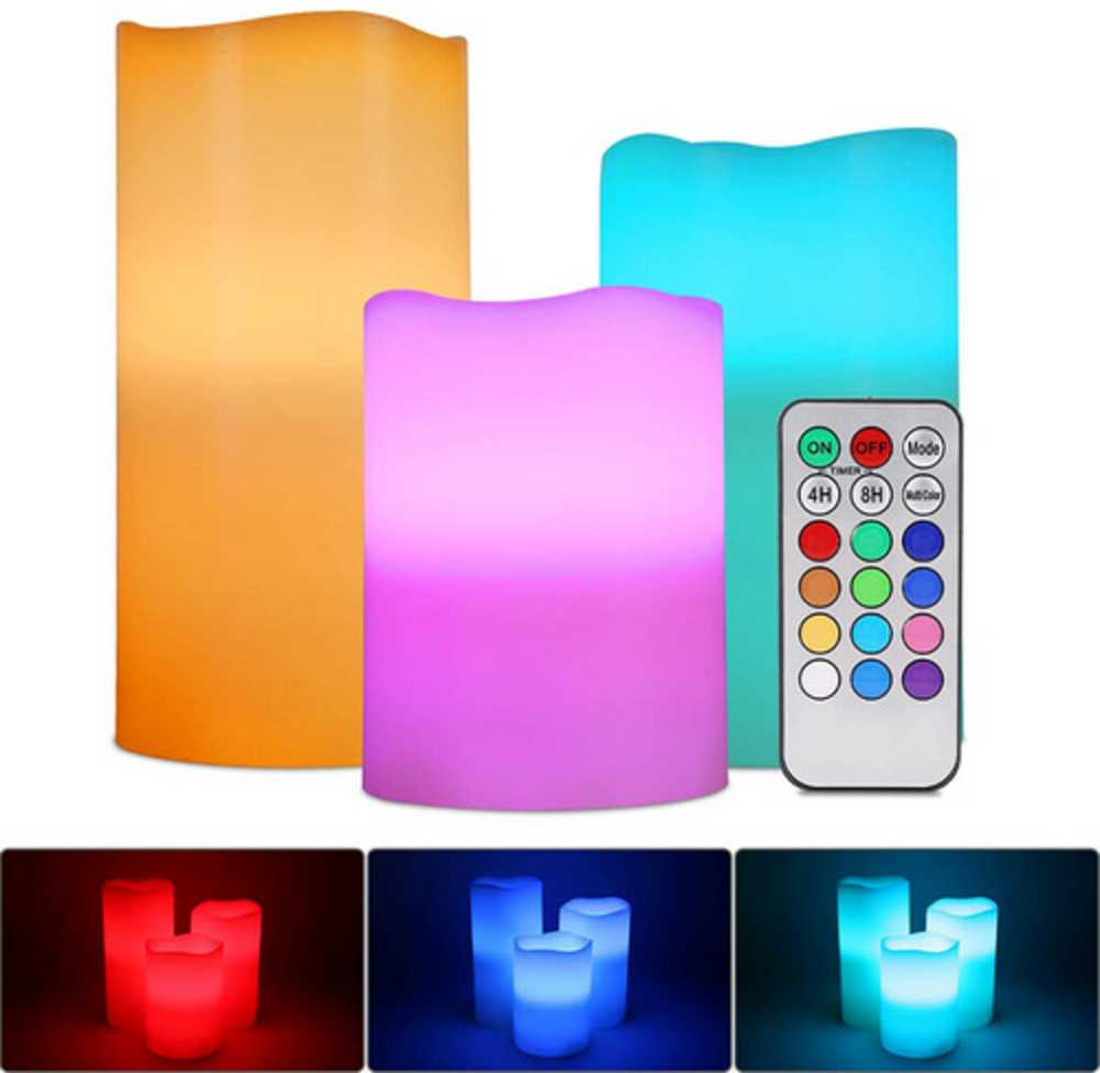 LED žvakių rinkinys, 3 vnt.