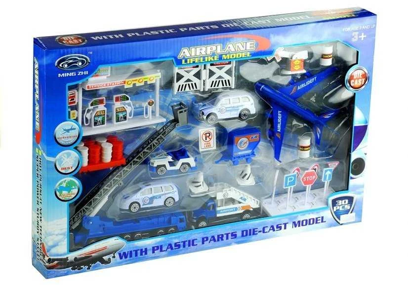 Lėktuvas su automobiliukais ir aksesuarais 1:87