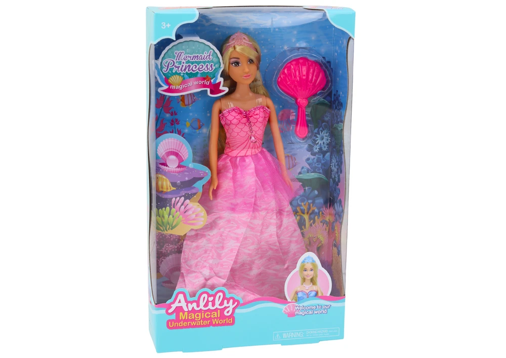 Lėlė Anlily Mermaid Princess su plaukų šepečiu