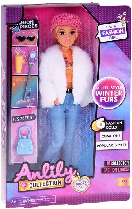 Lėlė Anlily su žiemos apranga ir aksesuarais