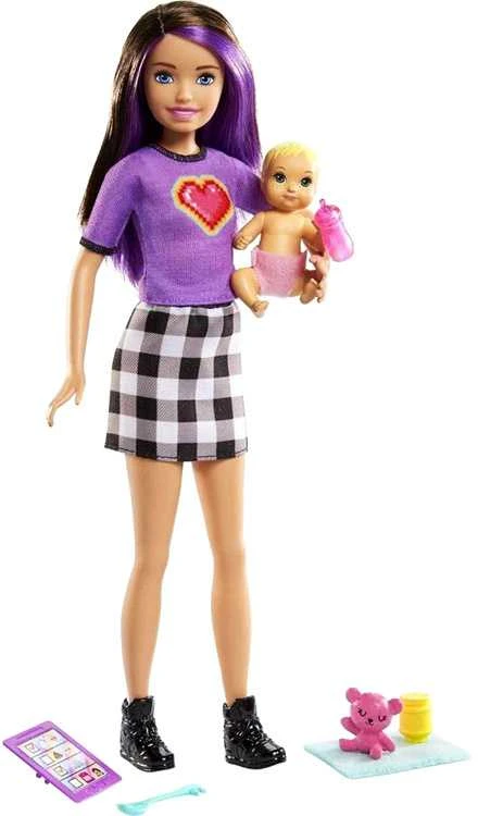 Lėlė auklė Barbie Skipper su priedais