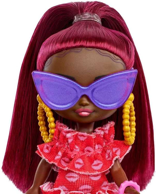 Lėlė Barbie Extra Mini Minis su akiniais ir kitais priedais