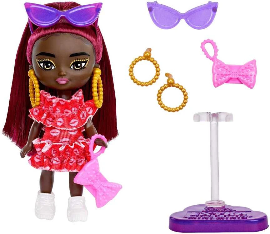 Lėlė Barbie Extra Mini Minis su akiniais ir kitais priedais